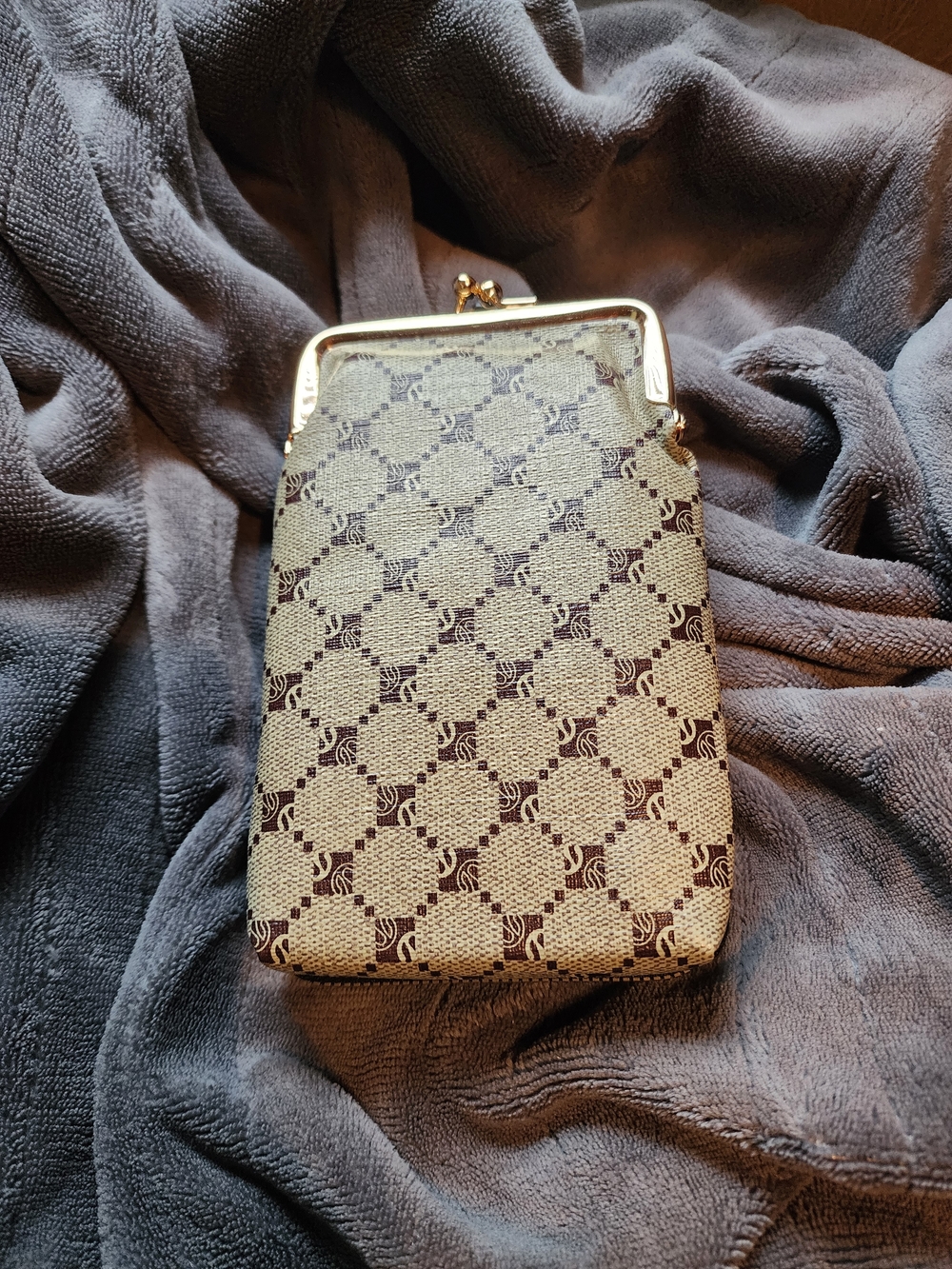 Cute Compact Gold Toned Crossbody